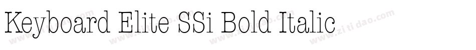 Keyboard Elite SSi Bold Italic字体转换